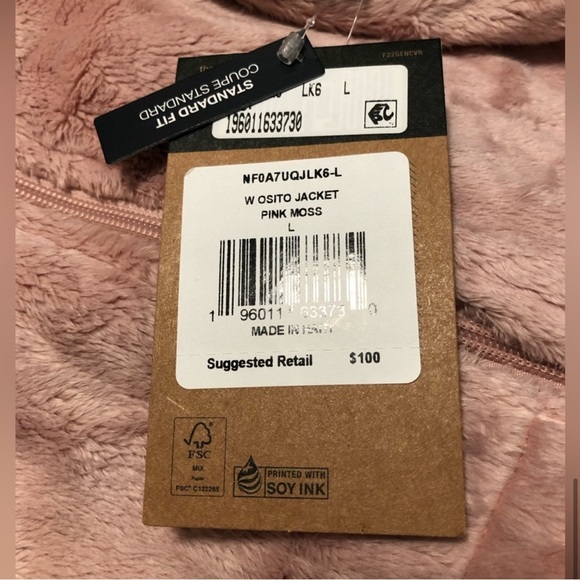 The North Women’s Osito Full Zip Fleece Jacket NWT! Color: Pink Moss - Picture 8 of 8